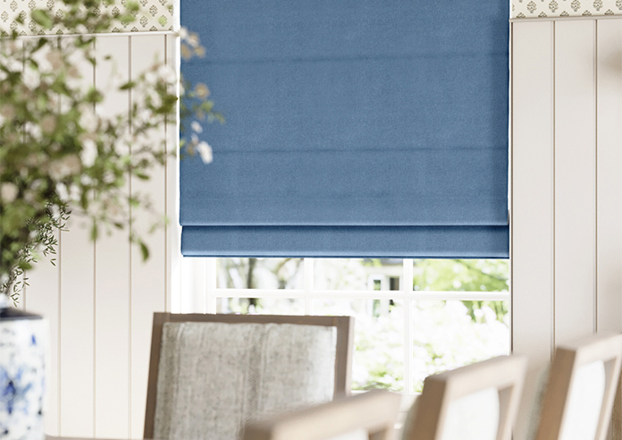 Ashbourne (Blackout), Caspian Blue - Twist&Fit Roman Blind - Image 5